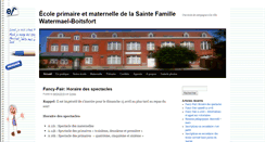 Desktop Screenshot of ecolesaintefamille.be